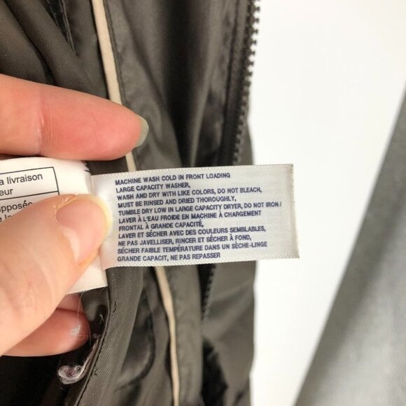 Gap brown  belted puffer trench hooded jacket Med - Picture 8 of 15